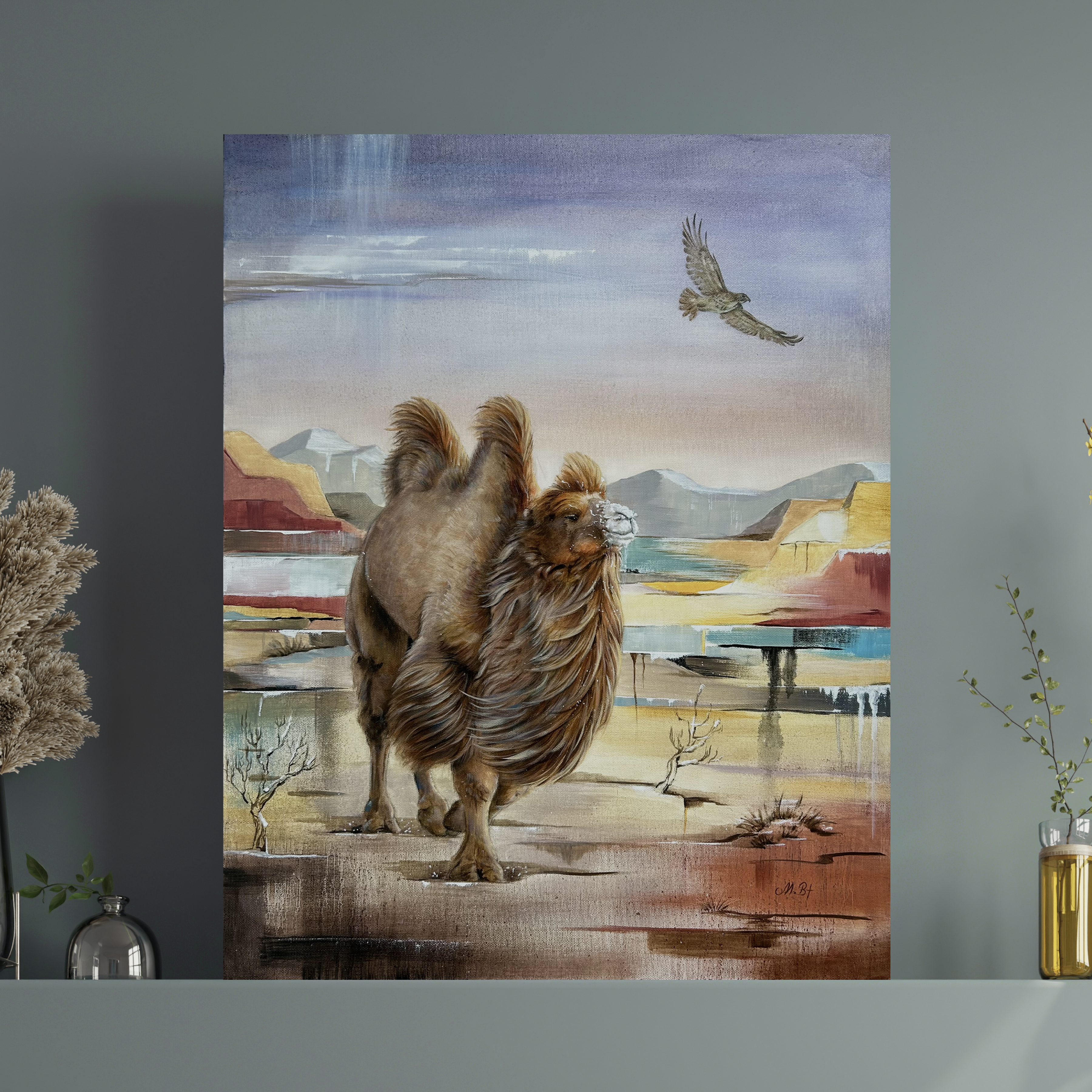 A Bactrian Male Camel